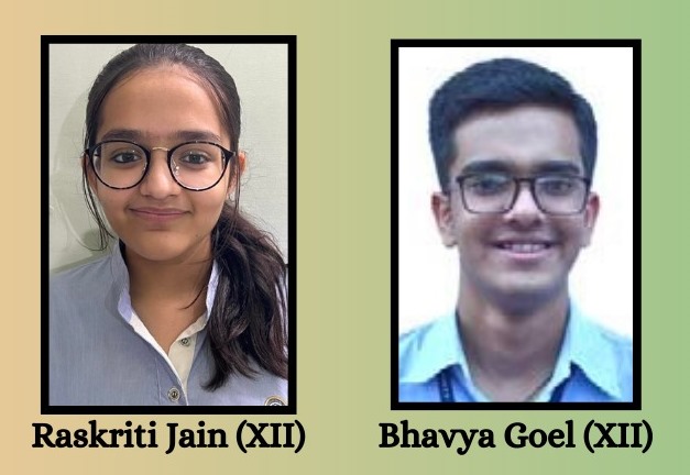 Amity International School Pushp Vihar New Delhi students Bhavya Goel and Raskriti Jain
