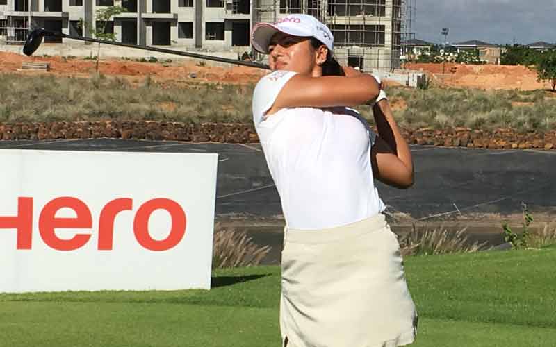 Tvesa Malik in action at Prestige Golfshire 1