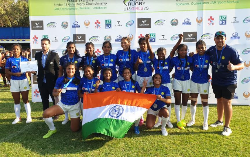 India win silver at Asia Rugby U18 Girls Rugby Sevens Championship 2021 at Uzbekistan