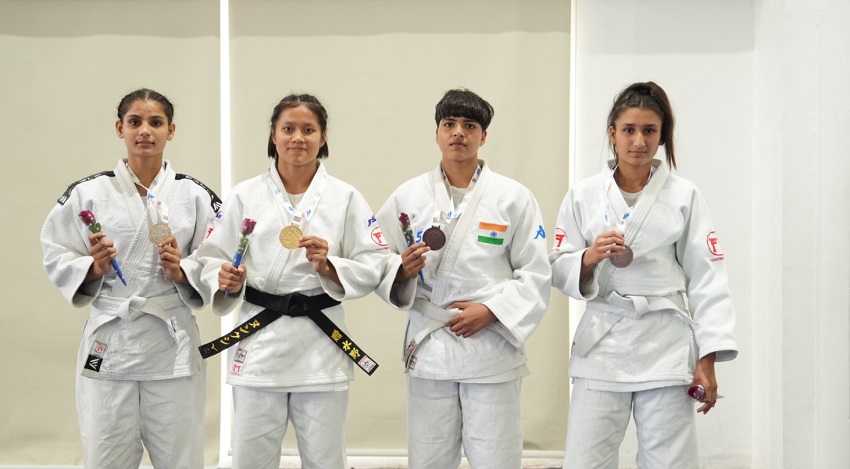 Linthoi Chanambam Yash Vijayran secure gold at National Cadet Judo Championships