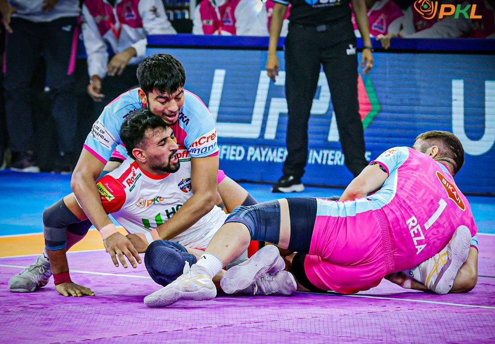 Nitin Kumar Ali Samadi lead from the front as Jaipur Pink Panthers outclass UP Yoddhas