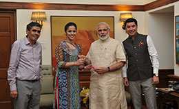 saina meets modi