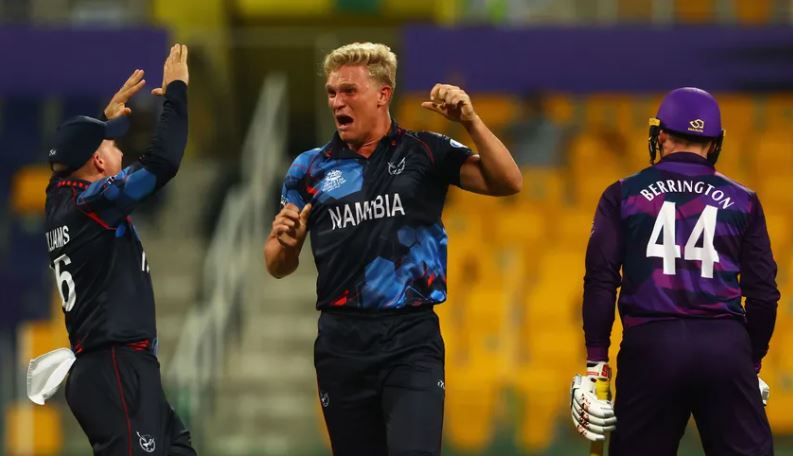 ICC T20 World Cup 2021: Trumpelmann blitz sets up Namibia triumph over Scotland