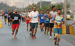 Particpants at the ILFS event I Run for Fun 2016 in Bandra Kurla Complex Mumbai on 21st Feb