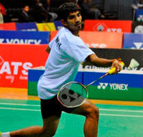 Srikanth-K-beats-PSPBS-P.Kashyap-the-defending-Champion-at-78th-ATS-National-Badminton-Championship