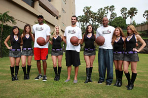NBA-Legends-Horace-Grant-Peja-Stojakovic-and-Ron-Harper-with-Sacramento-Kings-cheerleading-team