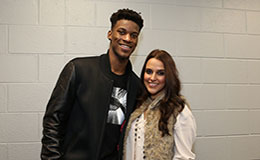 Neha Dhupia with NBA Chicago Bullss Guard Forward Jimmy Butler