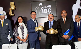 Brig Muralidharan Raja President IBC Mr Neerav Tomar MD CEO IOS and other office bearers during the press conference