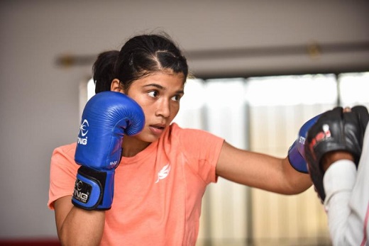 Nikhat Zareen boxing