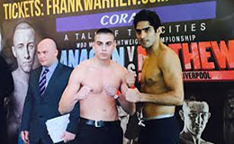 Vijender during face off with Alexander Horvath