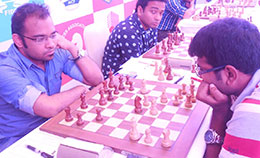 Abhijeet Gupta and Lalith Babu match in progress