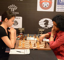 Goryachkina-Aleksandra-from-Russia-defeated-India-Padmini-Rout-at-the-on-going-LIC-World-Junior-Chess-Championship