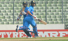 Ishan Kishan and Rishabh Pant of India against Nepal in ICC U19 Cricket World Cup