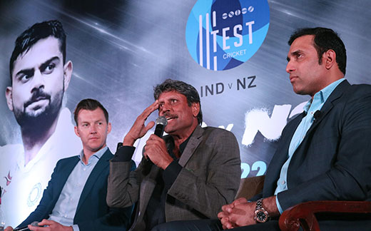 Kapil Dev V V S Laxman and Brett Lee during a panel discussion