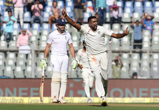 Ravichandran Ashwin celebrates