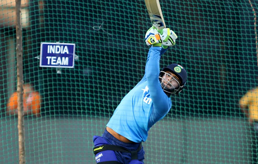 Rishabh Pant Indian cricketer during a practice session