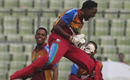 Shamar Springer of West Indies in ICC U19 Cricket World Cup