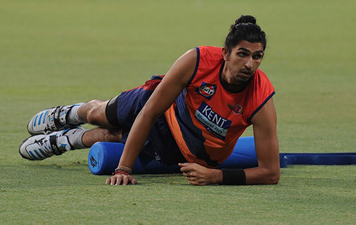 Rising Pune Supergiants player Ishant Sharma during a practice session at Eden Gardens in Kolkata