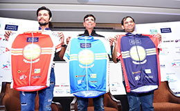 Unveiling of the rider jerseys at the Indian Terrain Tour of Nilgiris 2015