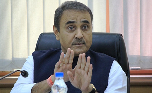 AIFF President Mr Praful Patel makes a point during AIFF Executive Committee Meeting