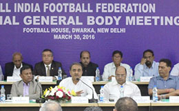 AIFF President Mr. Praful Patel Chairs the Special General Body Meeting in New Delhi on Wednesday