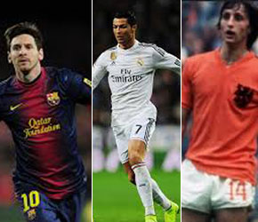 Ballon Dor Lionel Messi Cristiano Ronaldo Johan Cruyff