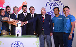 Chunni Goswami Bhaichung Bhutia Sunil Chhetri pass on the baton to the captain of the U 17 football team as India gears up for the FIFA U 17 World Cup