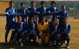 India Women first XI line up for a group photo prior to kickoff