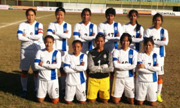 India Women line up for a group photo prior to kickoff