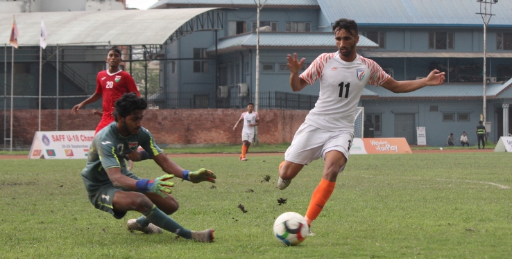 India thrash Maldives SAFF Championships