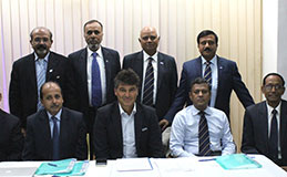 Massimo Busacca poses with the AIFF Referees Committee in Kochi
