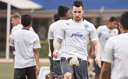 Michael Collins Bengaluru FC midfielder in training at the Bangalore Football Stadium in Bengaluru