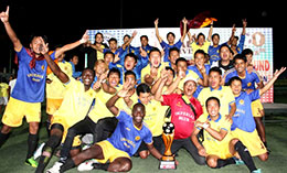 Royal Wahingdoh squad after qualifying for the 2014 15 edition of the Hero I League