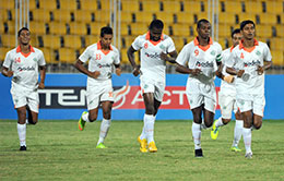 Sporting clube de Goa players celebrate