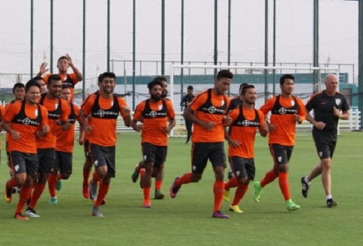 Stephen Constantine with the team