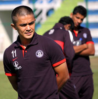 Sunil-Chhetri-enjoys-a-stroll-on-the-ground