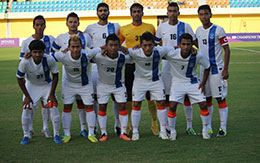 The India U 18 boys beat Feda United Malaysia by a solitary goal