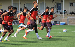 The Indian National Team Practising at Guam