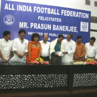 AIFF felicitates former India captain Prasun Banerjee