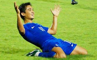 Sunil Chhetri equals Bhaichung Bhutia’s record of scoring maximum number of goals in SAFF Competitions