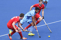 Dharamvir Singh in action during the Sultan Azlan Shah Cup 2015