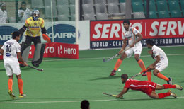 Hero-Hockey-World-League-2013--Players-in-action-during-the-match-between-India-and-Oman