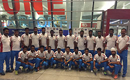 India Junior Men Team at IGI Airport on 6th Oct 2015 before departing to Kuala Lumpur Malaysia 4