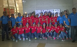 India Women Hockey Team at IGI Airport in New Delhi on 10th June 2015 departing for FINTRO Hockey World League Semi Final 2015 in Belgium 3