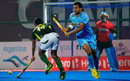 India vs Pakistan in the 2014 Hero Mens Champions Trophy 2