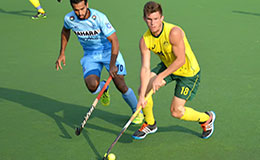 Indian players in Action at Rajnandgaon during the first test match between India Australia