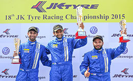 Vento Cup 2015 Round 1 Race 1 Sailesh Bolisetti Winner Centre Anindith Reddy 2nd Left and Karminder Singh 3rd Right