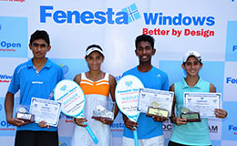 Boys Under 16 Runners up Parishit SomaniGirls Under 16 Winner Sabhyata NihalaniBoys Under 16 Winner Nitin K Sinha and Girls Under 16 Runners up Akanksha Bhan