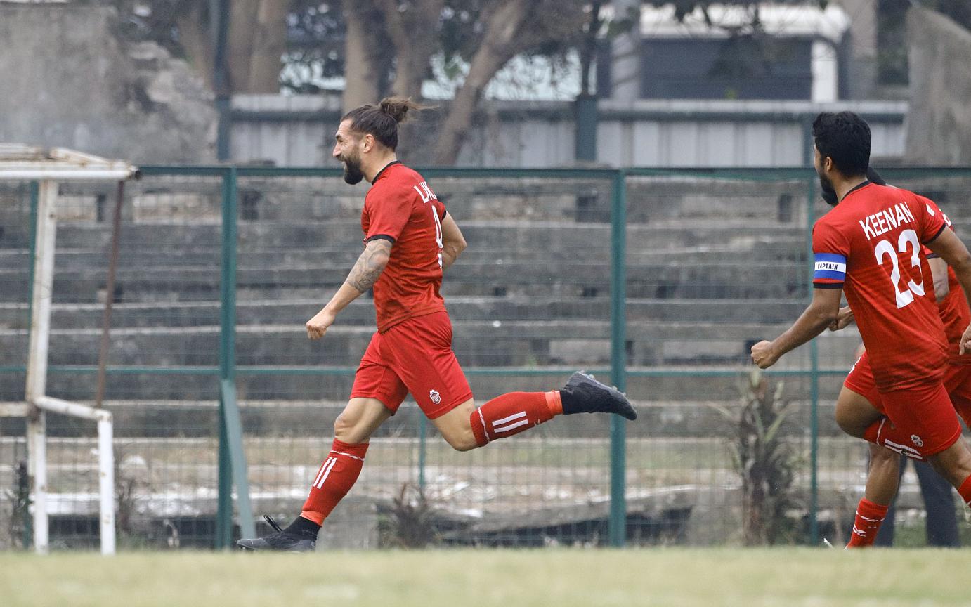 Churchill Brothers Luka Majcen celebrates
